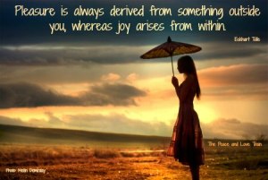 sunset umbrella Eckhart quote